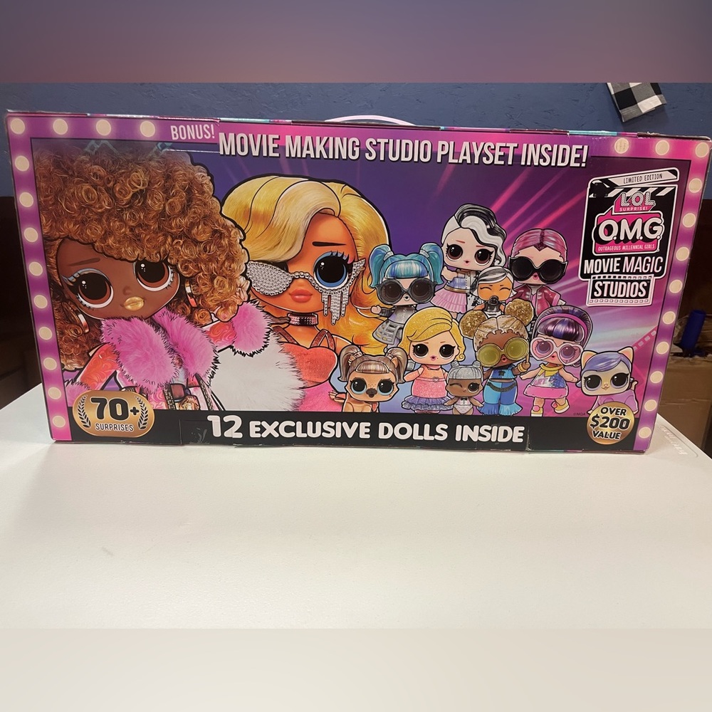 LOL Surprise OMG Movie Magic Studios with 70+ Surprises to unbox, 12 dolls